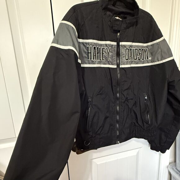 VTG Harley Davidson Motorcycle Jacket Screaming Eagle Riding USAMade Men XL - Picture 12 of 16